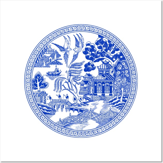The Willow Pattern Wall Art by Fjordly